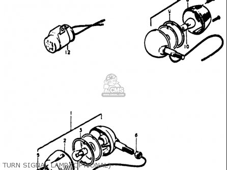 TURN SIGNAL LAMP (OPTIONAL) - TS125 1971 1972 (R) (J) USA (E03)