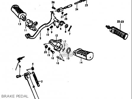 BRAKE PEDAL - TS125 1971 1972 (R) (J) USA (E03)
