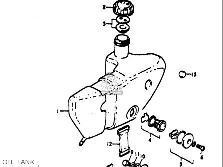 OIL TANK - TS125 1971 1972 (R) (J) USA (E03)