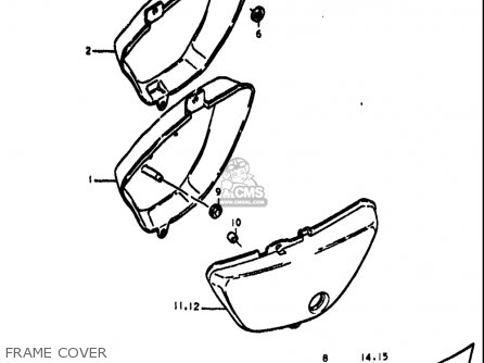 FRAME COVER - TS125 1971 1972 (R) (J) USA (E03)