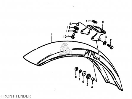 FRONT FENDER - TS125 1971 1972 (R) (J) USA (E03)