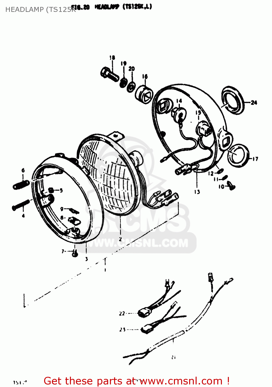 HEADLAMP (TS125K TS125 1973 (K) USA (E03)