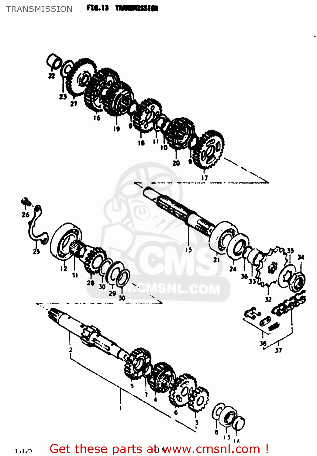 TRANSMISSION TS125 1973 (K) USA (E03)