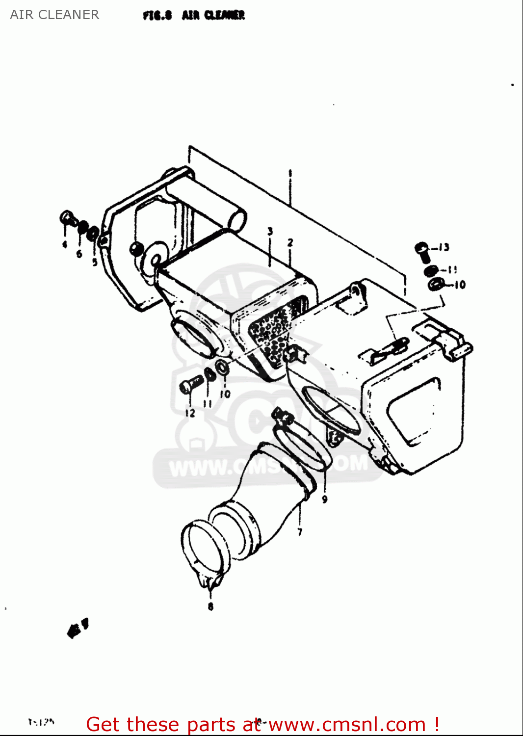 AIR CLEANER TS125 1973 (K) USA (E03)