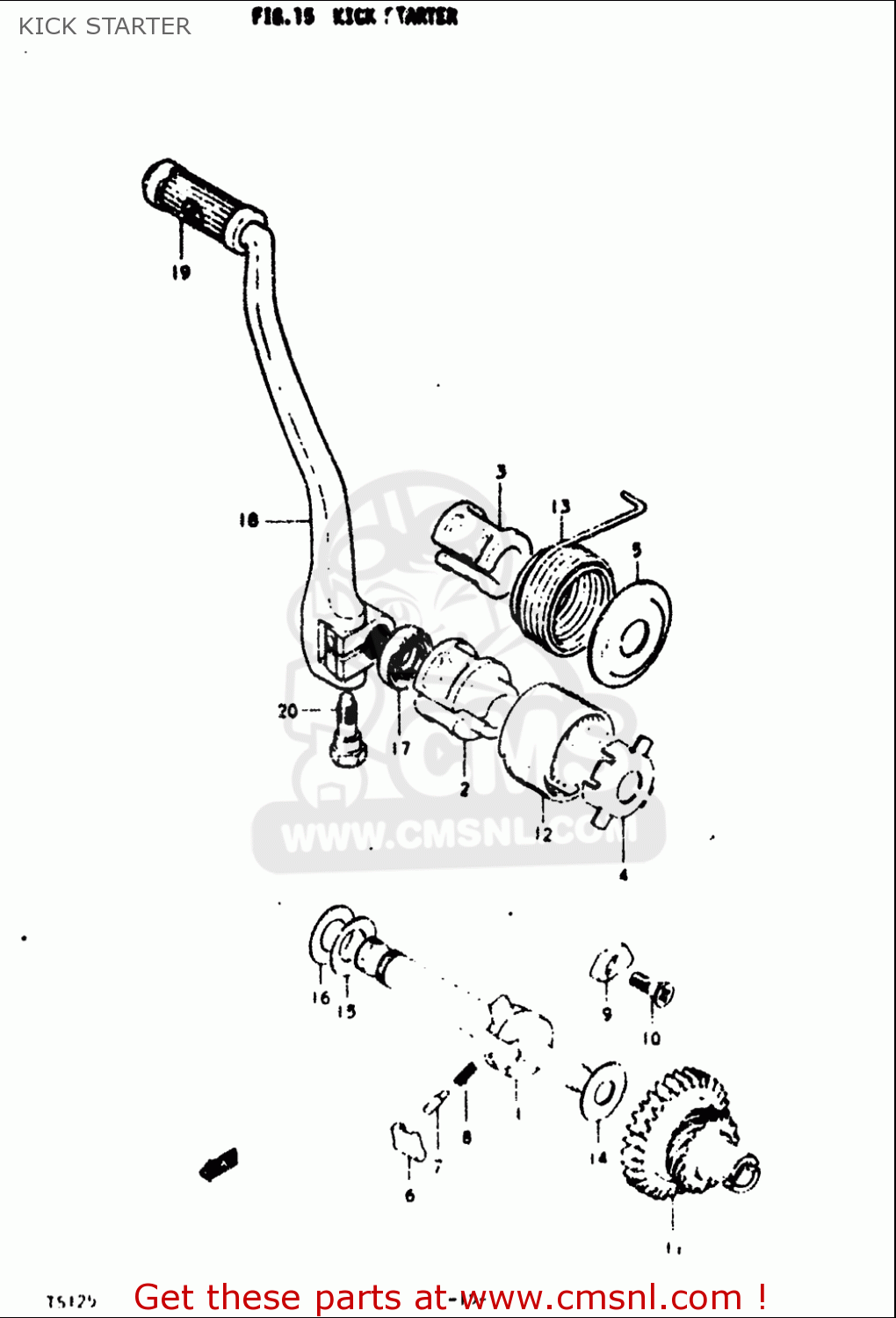 KICK STARTER TS125 1973 (K) USA (E03)