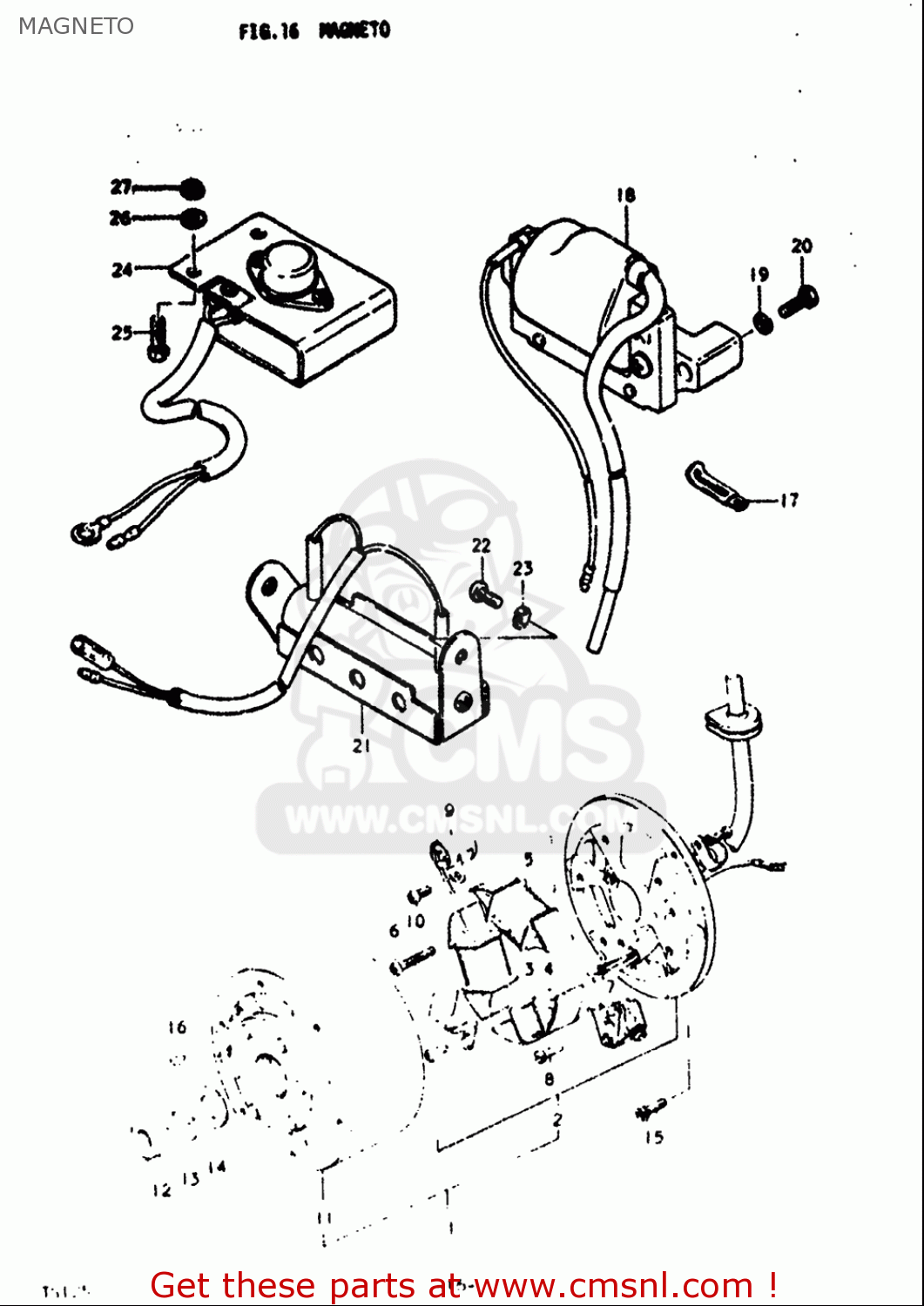 MAGNETO TS125 1973 (K) USA (E03)