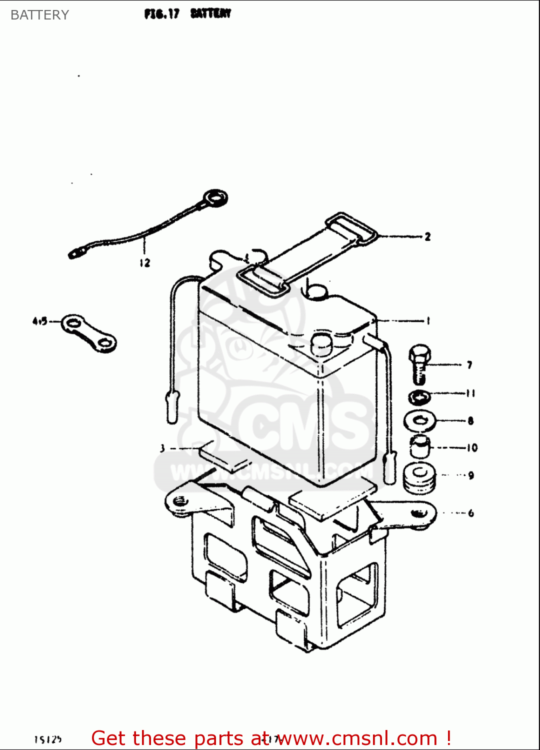 BATTERY TS125 1973 (K) USA (E03)