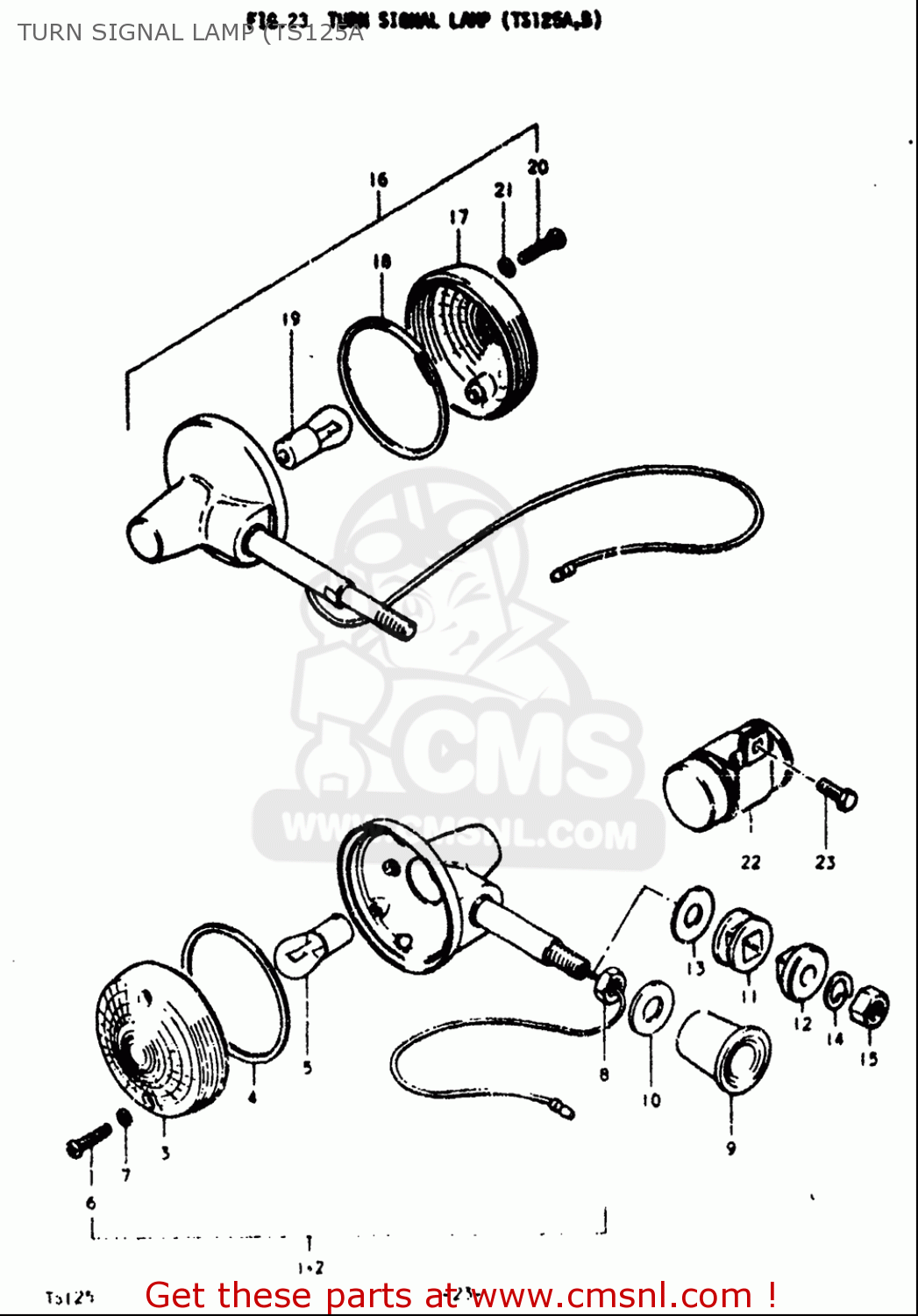 TURN SIGNAL LAMP (TS125A TS125 1973 (K) USA (E03)