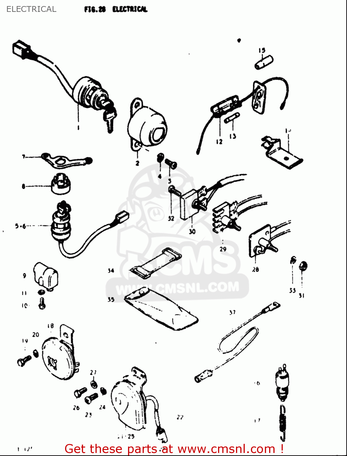 ELECTRICAL TS125 1973 (K) USA (E03)