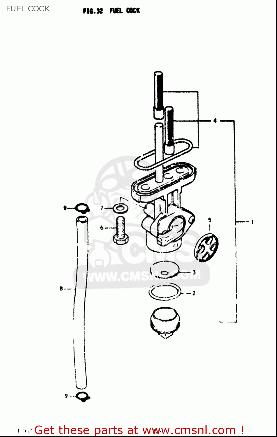 FUEL COCK TS125 1973 (K) USA (E03)