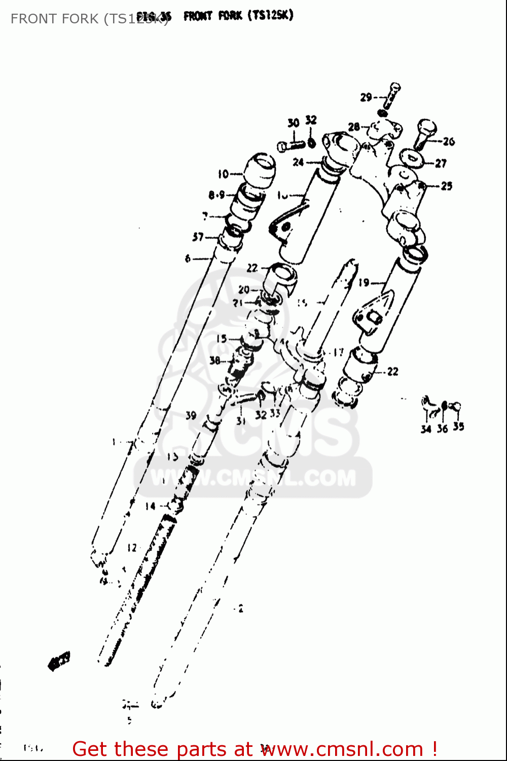 FRONT FORK (TS125K) TS125 1973 (K) USA (E03)