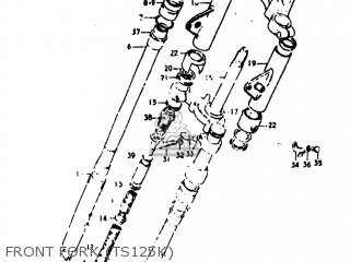 FRONT FORK (TS125K) - TS125 1973 (K) USA (E03)