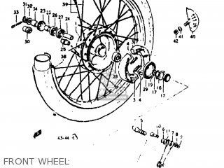 FRONT WHEEL - TS125 1973 (K) USA (E03)