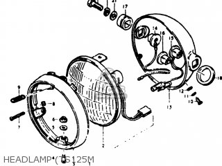 HEADLAMP (TS125M - TS125 1973 (K) USA (E03)