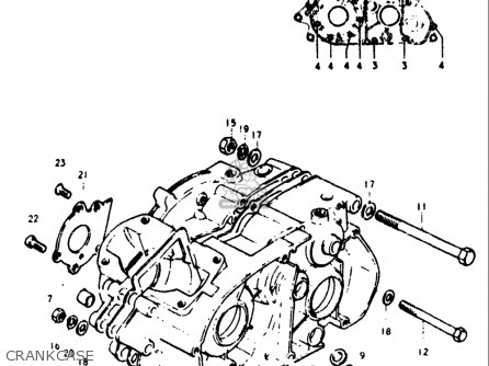 CRANKCASE - TS125 1973 (K) USA (E03)