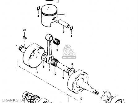 CRANKSHAFT - TS125 1973 (K) USA (E03)