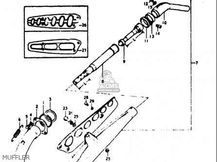 MUFFLER - TS125 1973 (K) USA (E03)