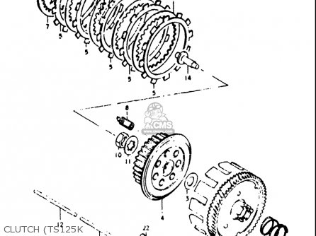 CLUTCH (TS125K - TS125 1973 (K) USA (E03)
