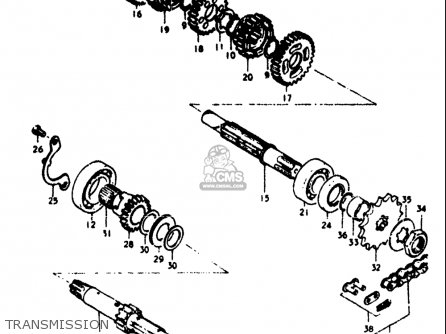 TRANSMISSION - TS125 1973 (K) USA (E03)