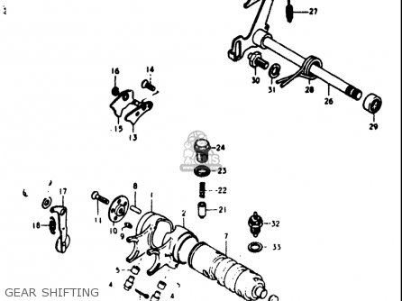 GEAR SHIFTING - TS125 1973 (K) USA (E03)