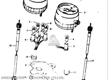 SPEEDOMETER - TACHOMETER (TS125L - TS125 1973 (K) USA (E03)