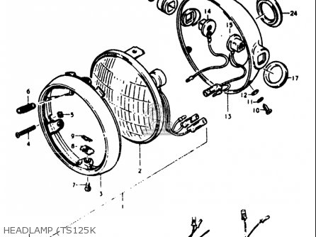 HEADLAMP (TS125K - TS125 1973 (K) USA (E03)