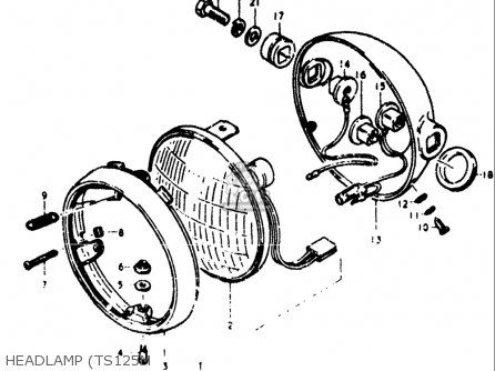 HEADLAMP (TS125M - TS125 1973 (K) USA (E03)