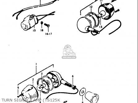 TURN SIGNAL LAMP (TS125K - TS125 1973 (K) USA (E03)