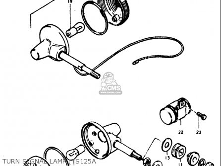 TURN SIGNAL LAMP (TS125A - TS125 1973 (K) USA (E03)