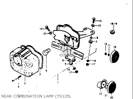 REAR COMBINATION LAMP (TS125L - TS125 1973 (K) USA (E03)