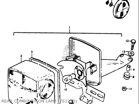 REAR COMBINATION LAMP (TS125B) - TS125 1973 (K) USA (E03)