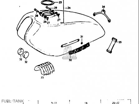 FUEL TANK - TS125 1973 (K) USA (E03)