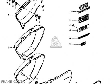 FRAME COVER - TS125 1973 (K) USA (E03)