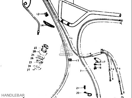 HANDLEBAR - TS125 1973 (K) USA (E03)