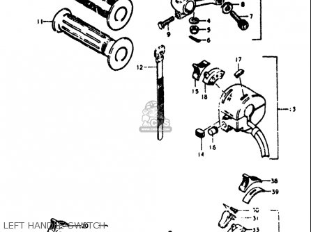 LEFT HANDLE SWITCH - TS125 1973 (K) USA (E03)