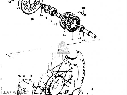 REAR WHEEL - TS125 1973 (K) USA (E03)