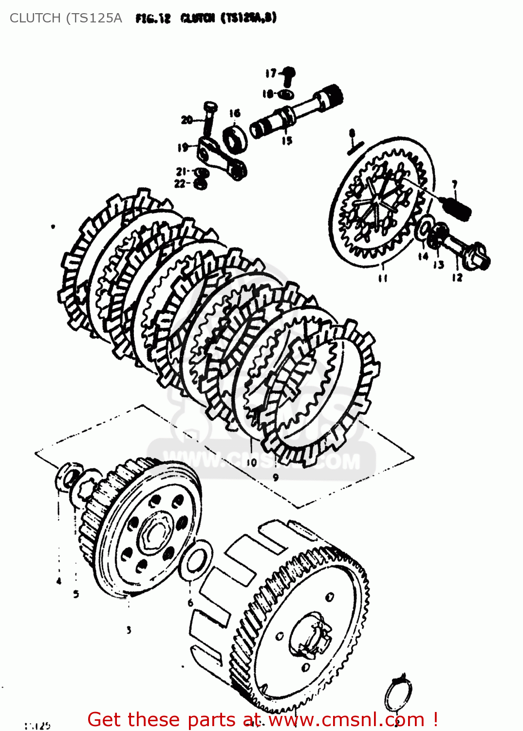 CLUTCH (TS125A TS125 1974 (L) USA (E03)