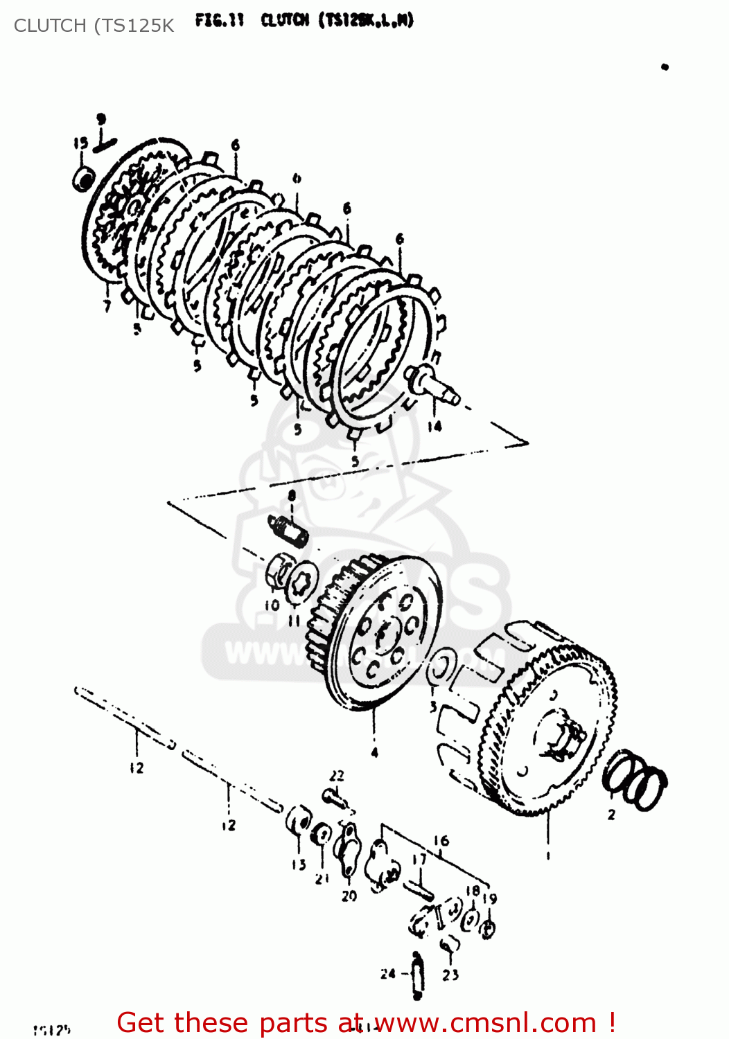 CLUTCH (TS125K TS125 1974 (L) USA (E03)
