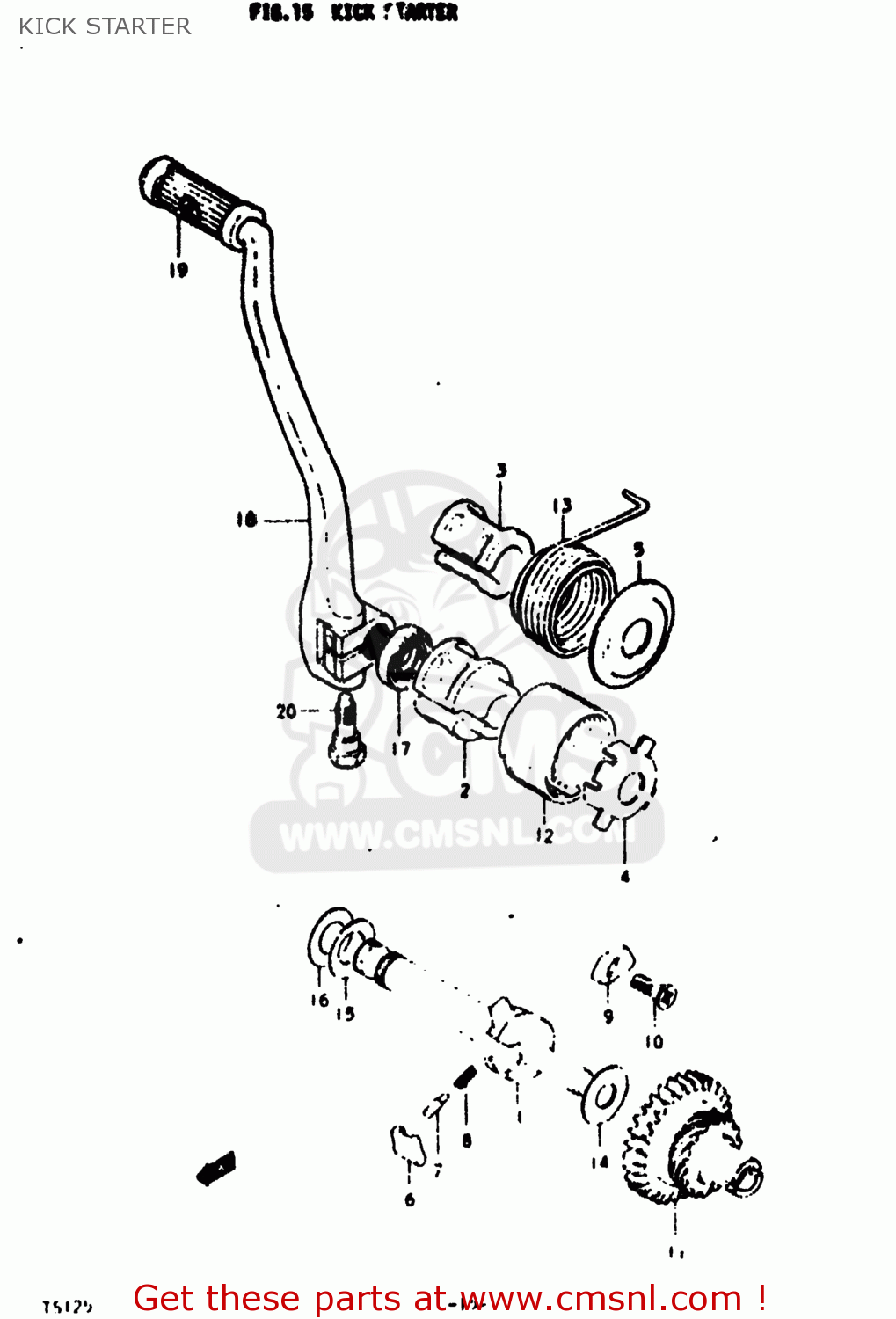 KICK STARTER TS125 1974 (L) USA (E03)