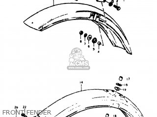 FRONT FENDER - TS125 1974 (L) USA (E03)