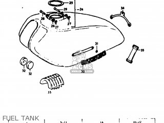 FUEL TANK - TS125 1974 (L) USA (E03)