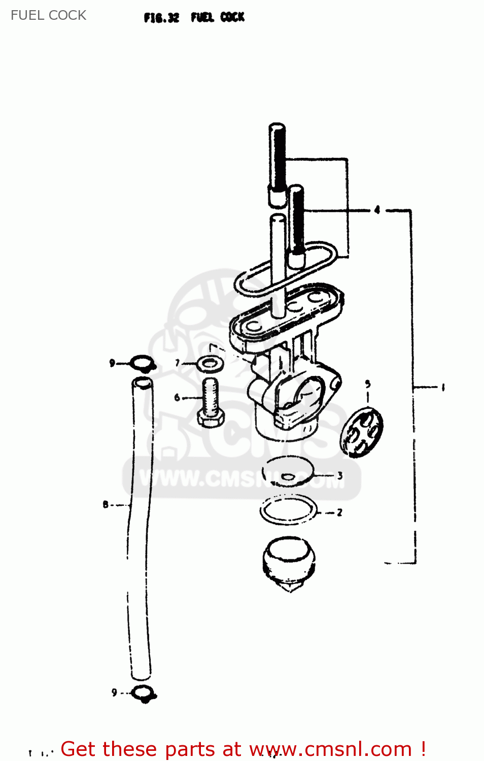 FUEL COCK TS125 1975 (M) USA (E03)