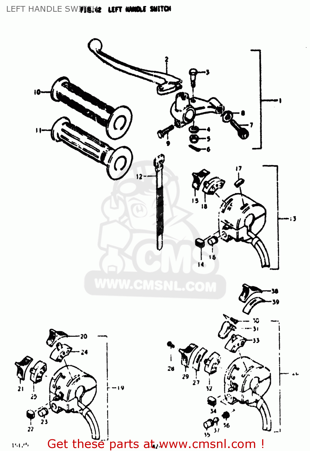 LEFT HANDLE SWITCH TS125 1975 (M) USA (E03)