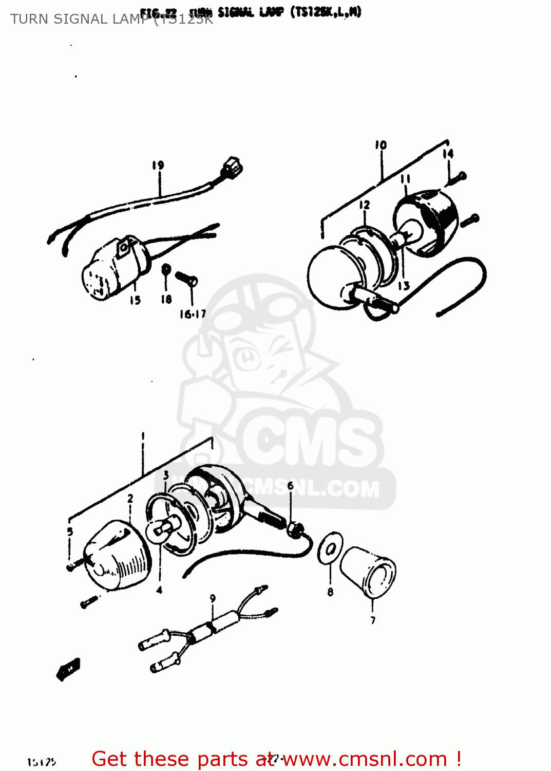 TURN SIGNAL LAMP (TS125K TS125 1975 (M) USA (E03)