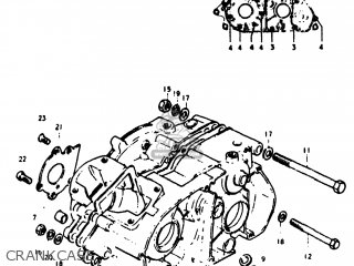 CRANKCASE - TS125 1975 (M) USA (E03)
