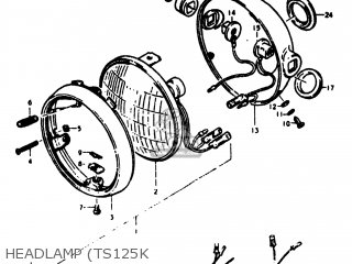 HEADLAMP (TS125K - TS125 1975 (M) USA (E03)