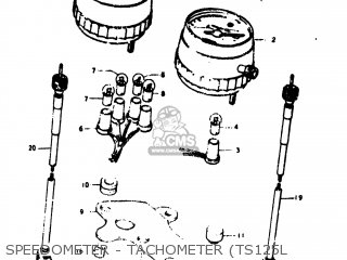 SPEEDOMETER - TACHOMETER (TS125L - TS125 1975 (M) USA (E03)
