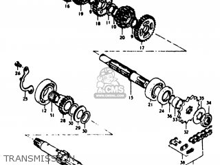 TRANSMISSION - TS125 1975 (M) USA (E03)