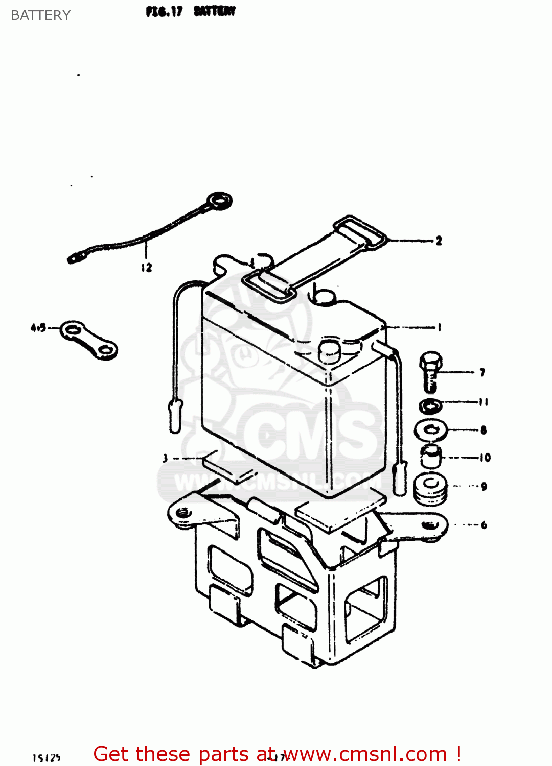 BATTERY TS125 1976 (A) USA (E03)
