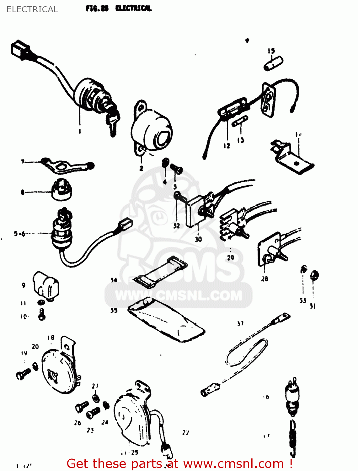 ELECTRICAL TS125 1976 (A) USA (E03)